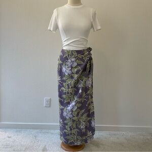Tommy Bahama Purple Floral Maxi Skirt